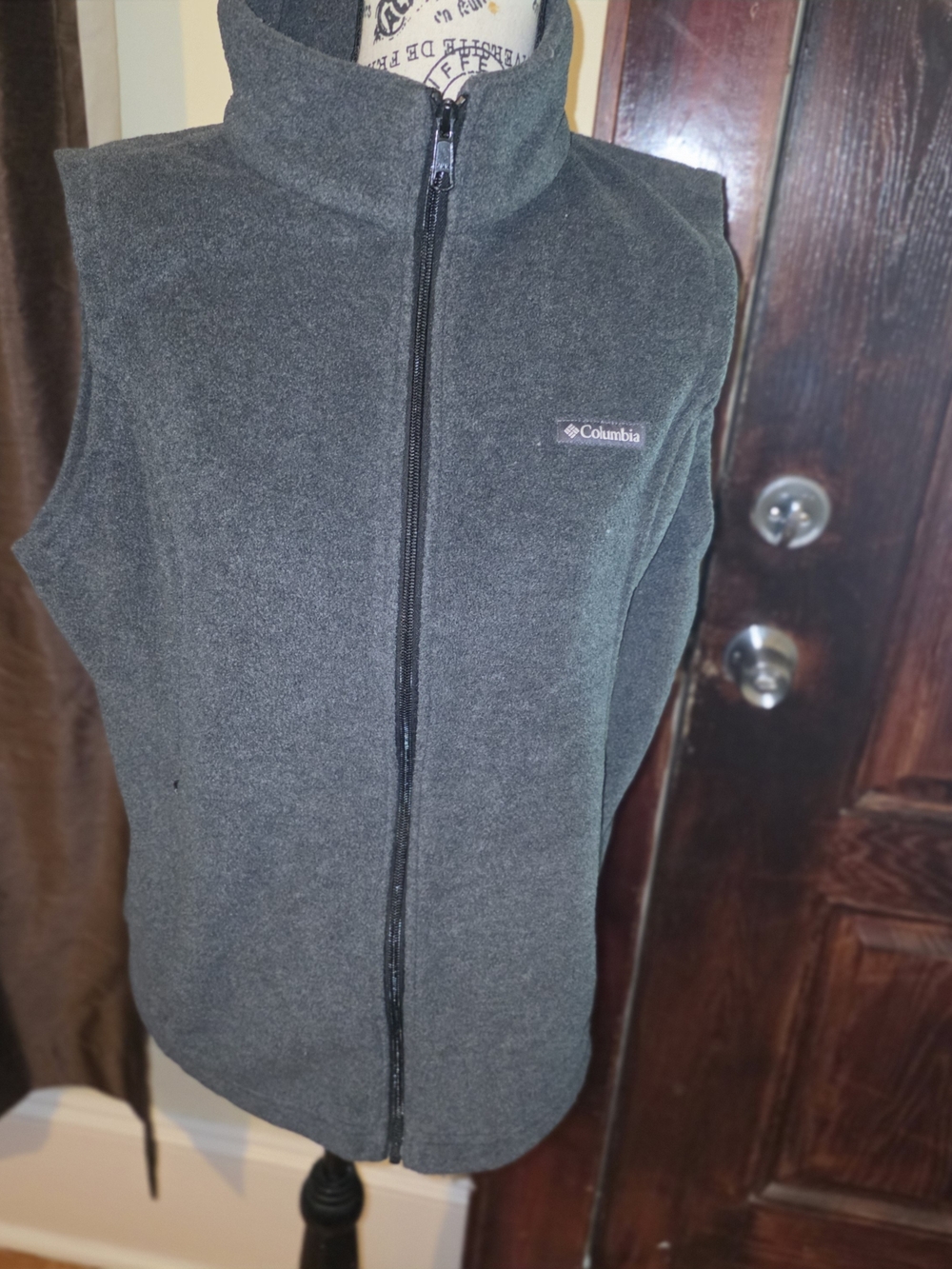Columbia Men's Dark Gray Full-Zip Fleece Vest XL